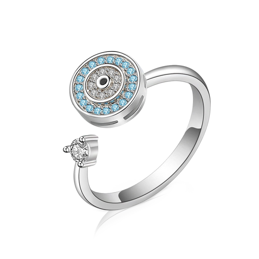 Adjustable Evil Eye Spinning Fidget Ring