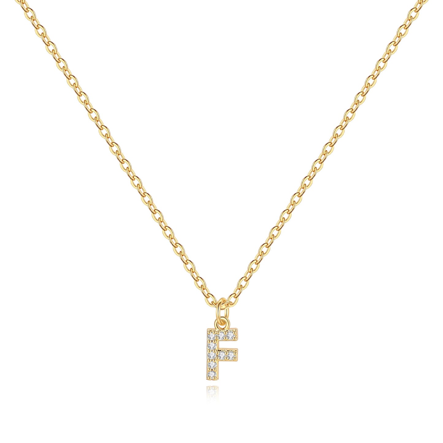 Pavé Uppercase Initial Necklace