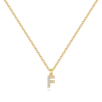 Pavé Uppercase Initial Necklace