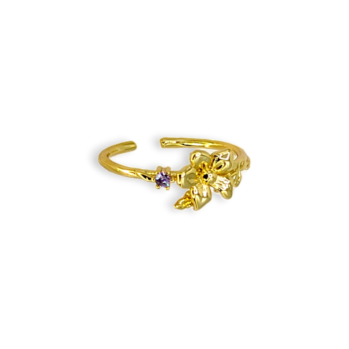 Dainty Gold Birth Flower Ring