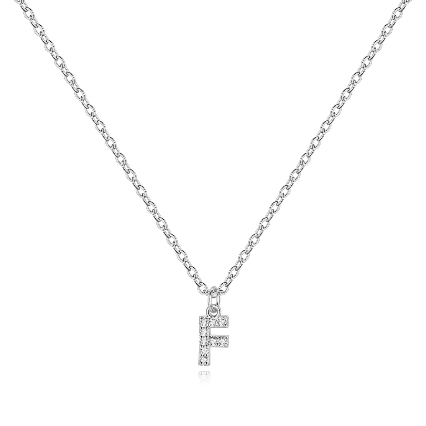 Pavé Uppercase Initial Necklace