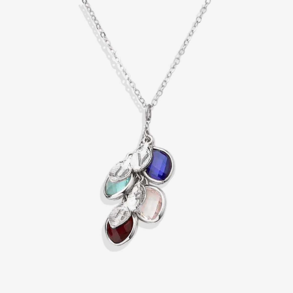 Family Birthstone Cluster Necklace