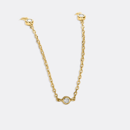 Five Diamond Station Necklace