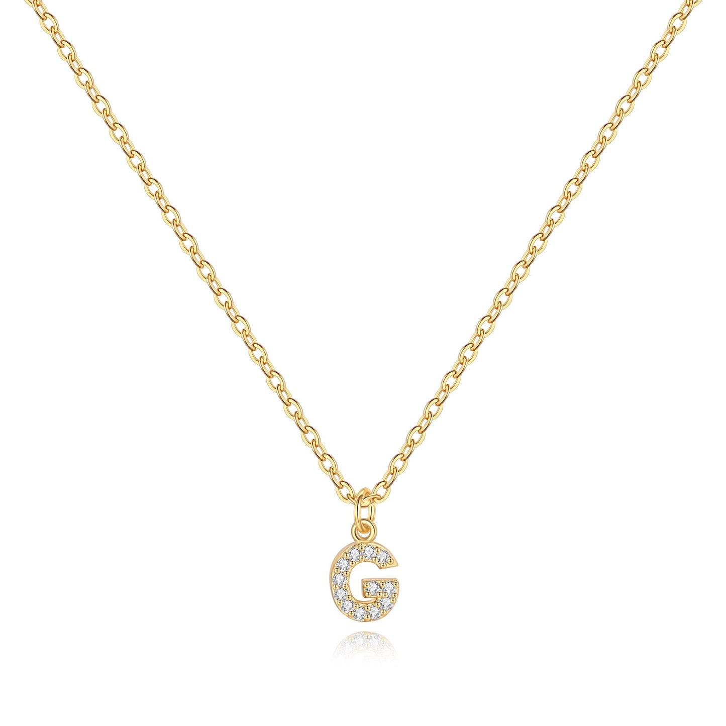 Pavé Uppercase Initial Necklace