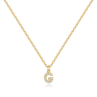 Pavé Uppercase Initial Necklace