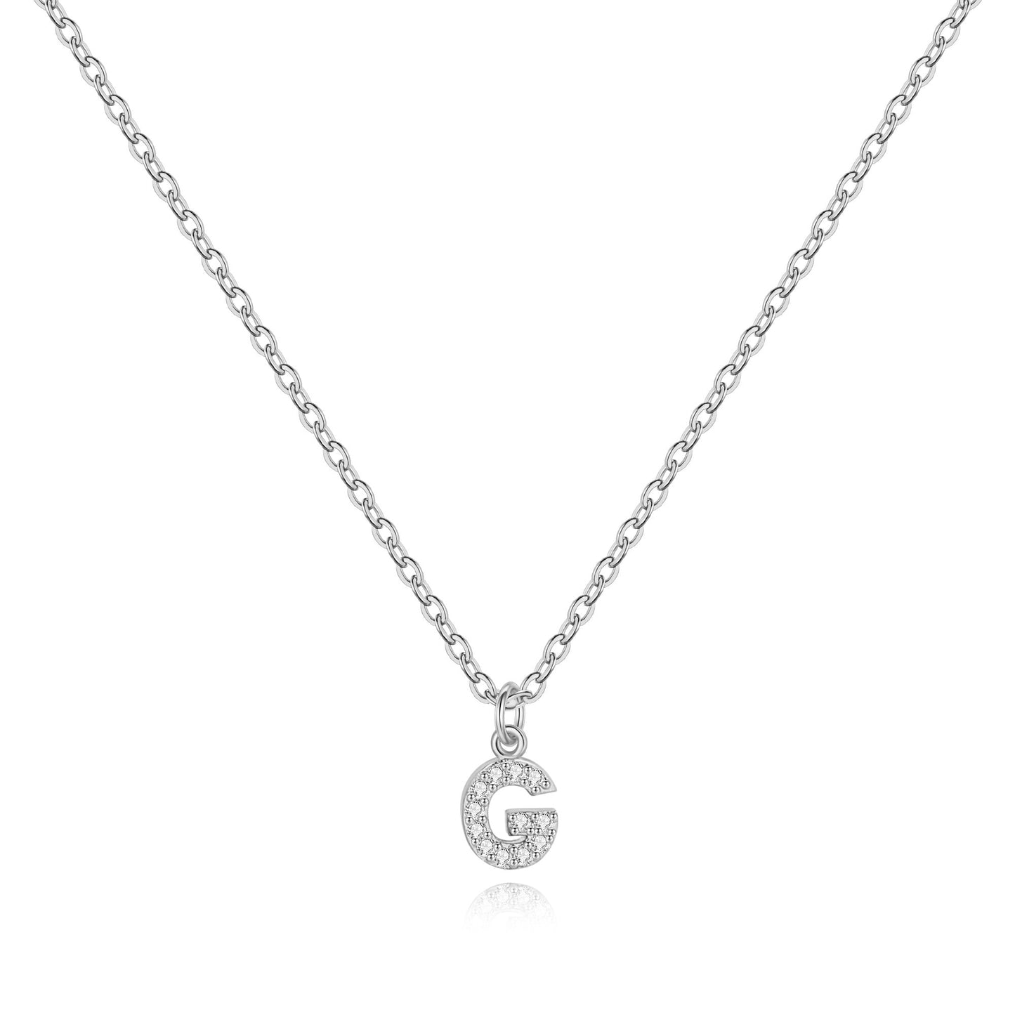 Pavé Uppercase Initial Necklace