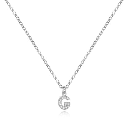 Pavé Uppercase Initial Necklace