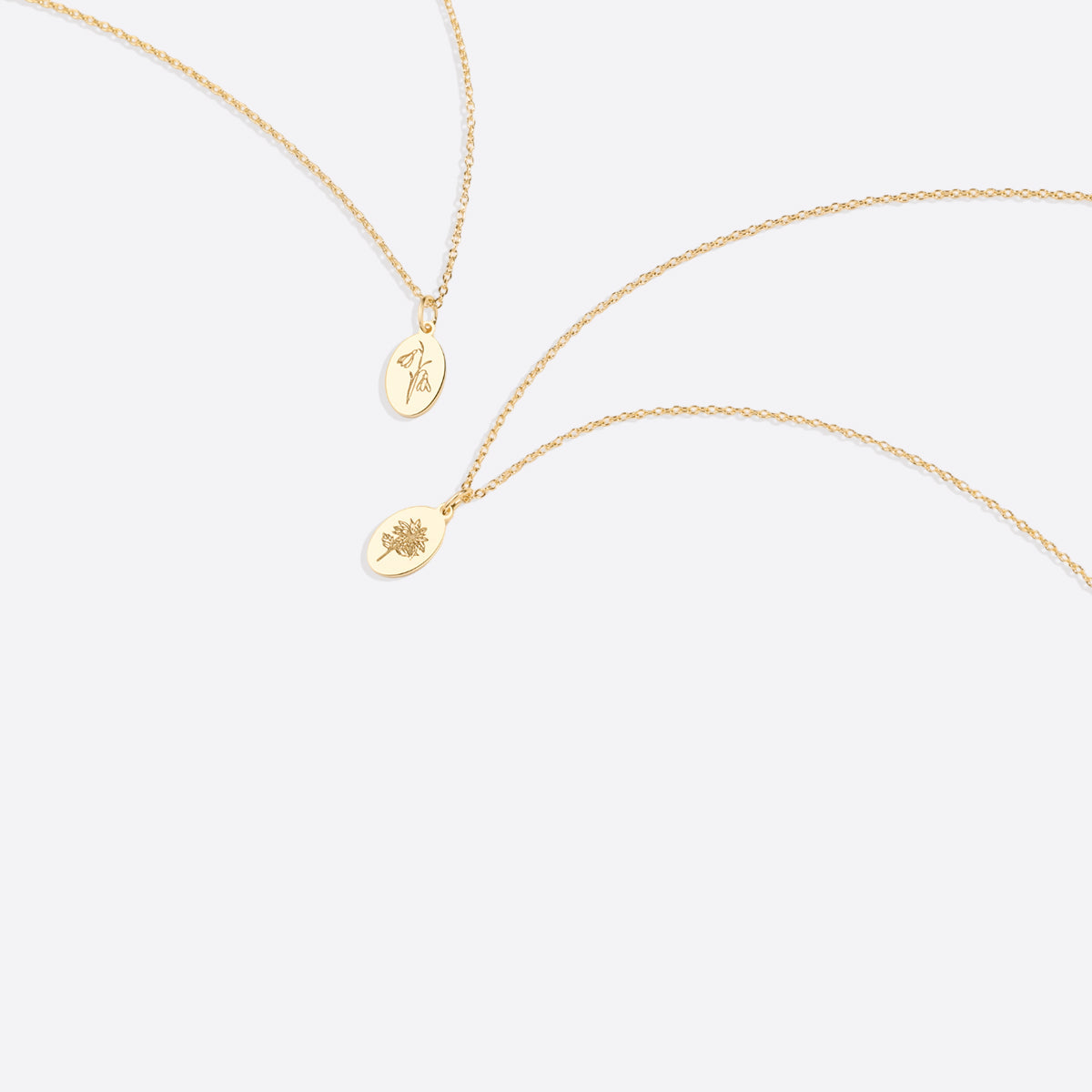 Gold Vermeil Tiny Birth Flower Necklace