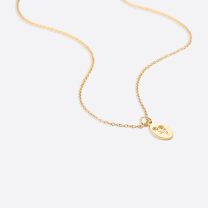 Gold Vermeil Tiny Birth Flower Necklace