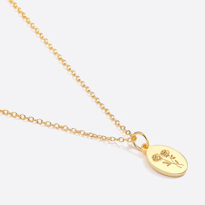 Gold Vermeil Tiny Birth Flower Necklace