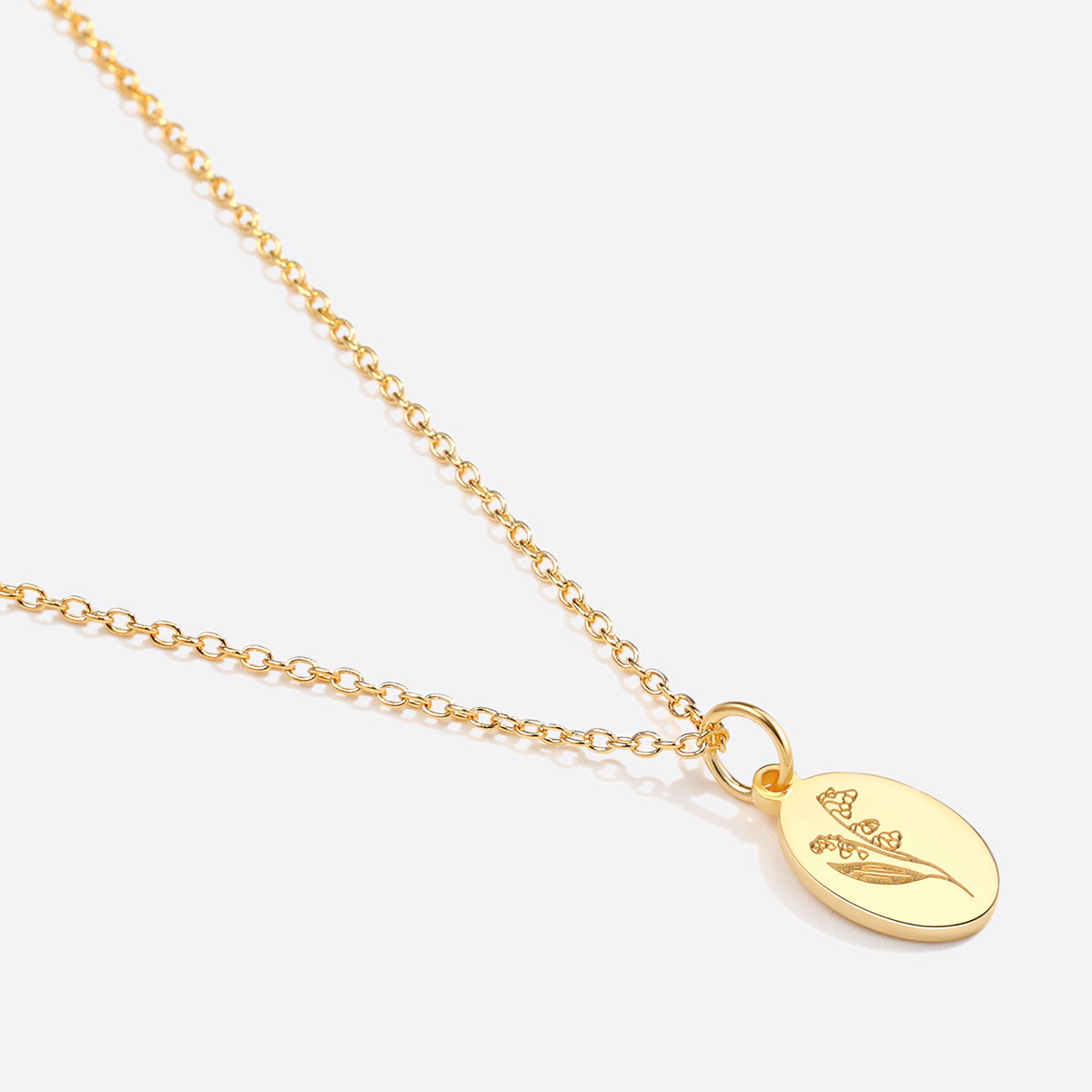 Gold Vermeil Tiny Birth Flower Necklace