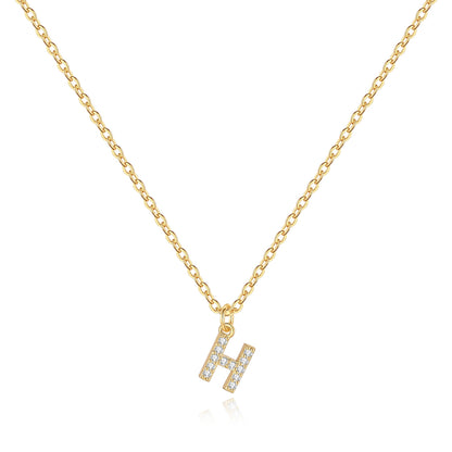 Pavé Uppercase Initial Necklace