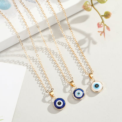 Dainty Boho Evil Eye Charm Necklace