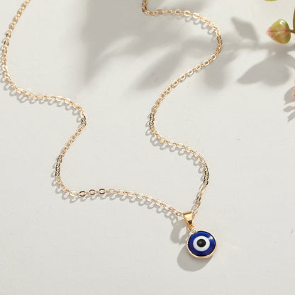 Dainty Boho Evil Eye Charm Necklace