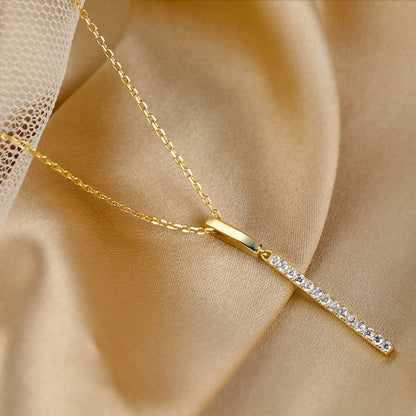 Pavé Strip Pendant Necklace