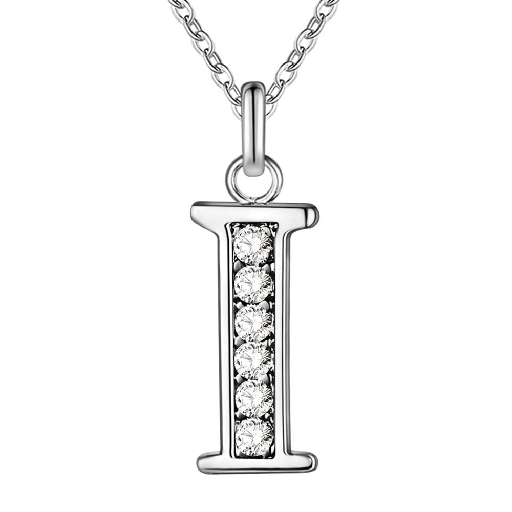 Crystal Accent Letter Satellite Necklace