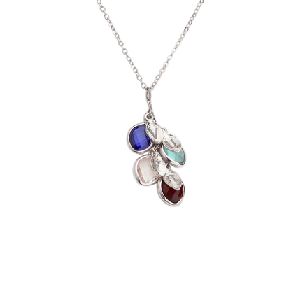 Family Birthstone Cluster Necklace