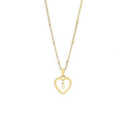 Heart Initial Necklace