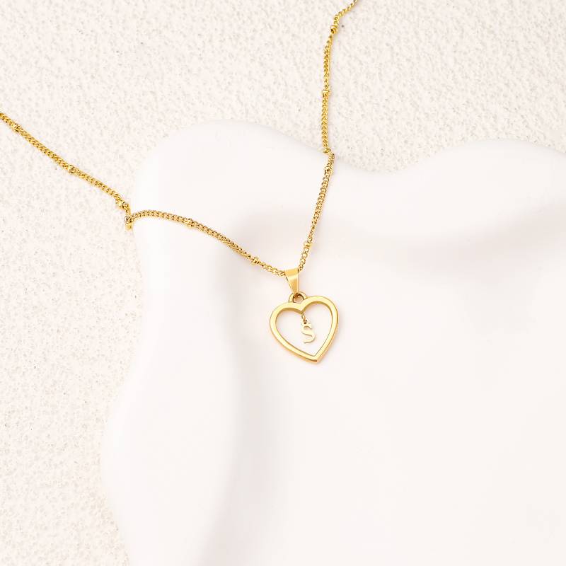 Heart Initial Necklace