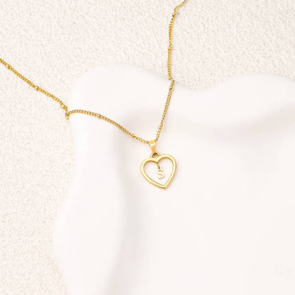 Heart Initial Necklace