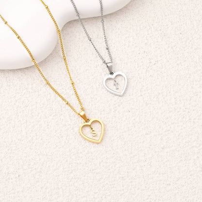 Heart Initial Necklace