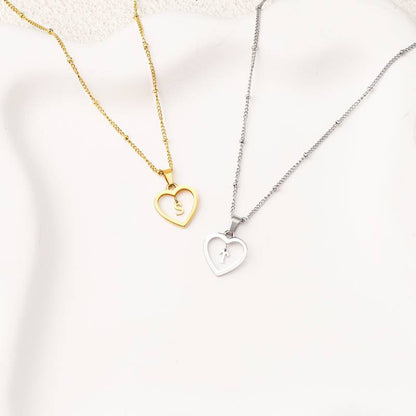 Heart Initial Necklace