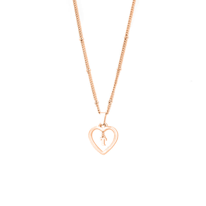 Heart Initial Necklace