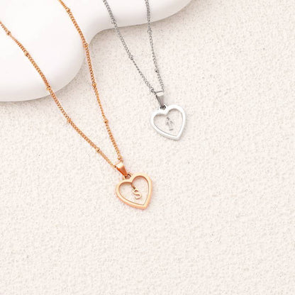 Heart Initial Necklace