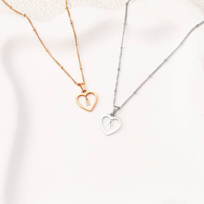 Heart Initial Necklace