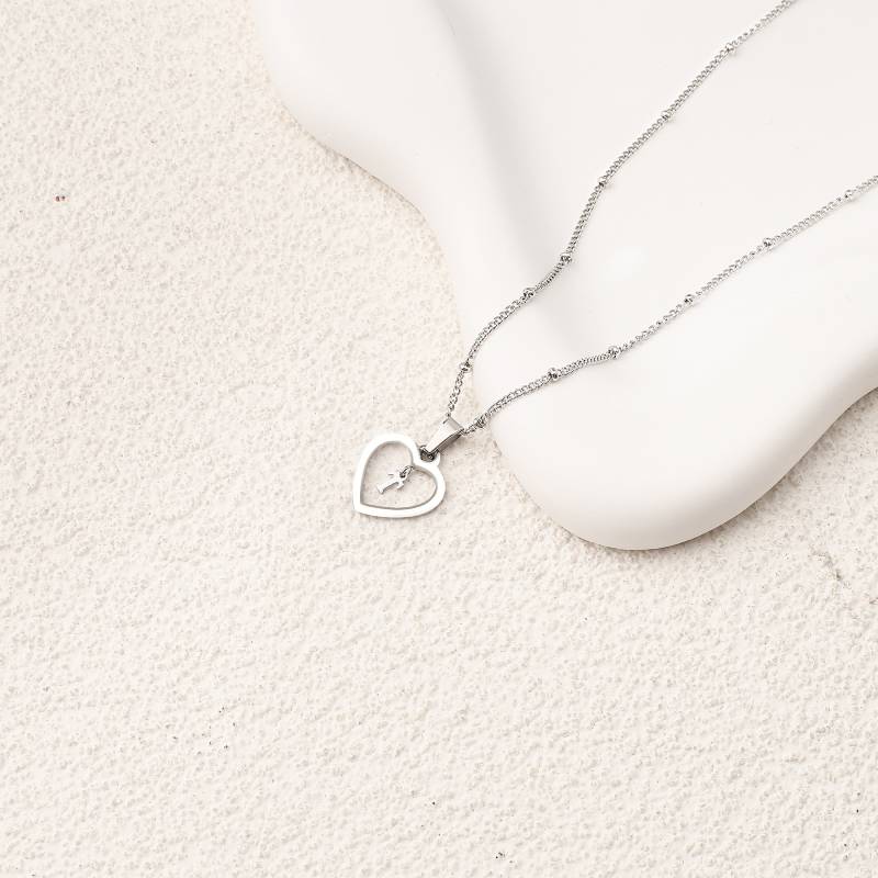 Heart Initial Necklace