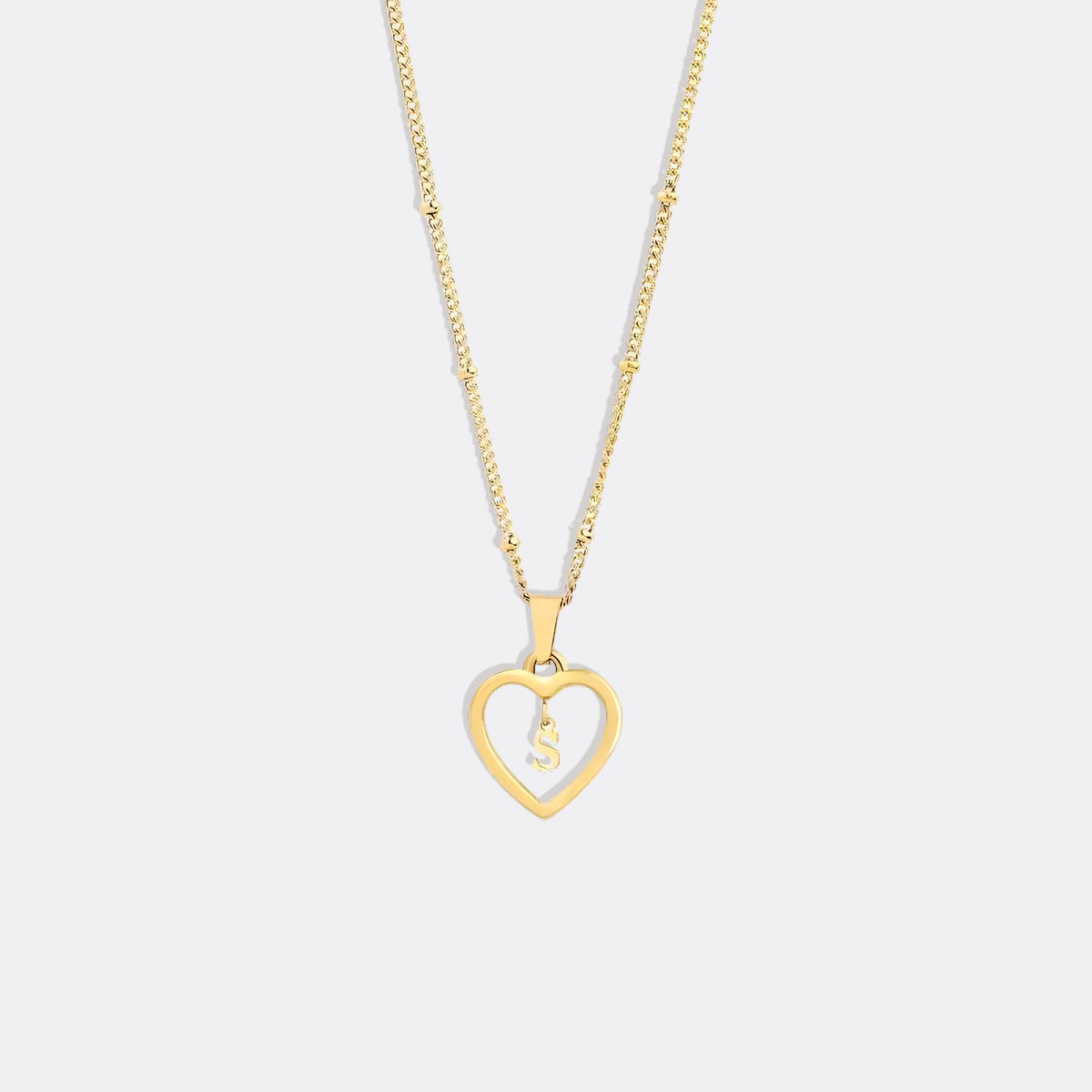 Heart Initial Necklace