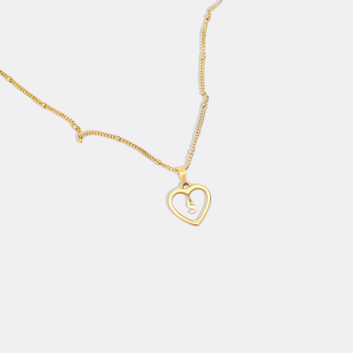 Heart Initial Necklace