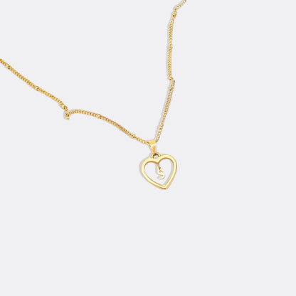 Heart Initial Necklace