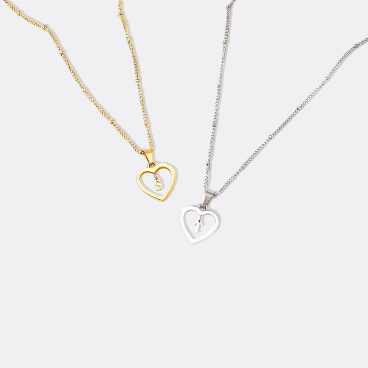 Heart Initial Necklace