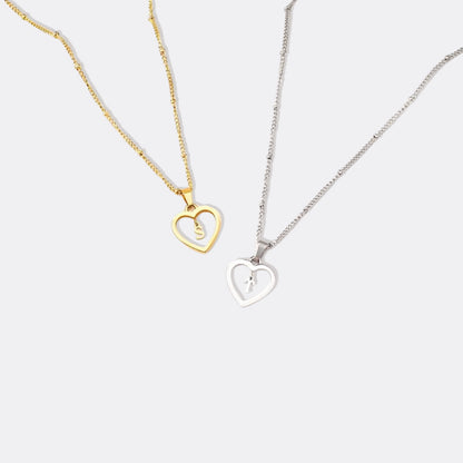 Heart Initial Necklace