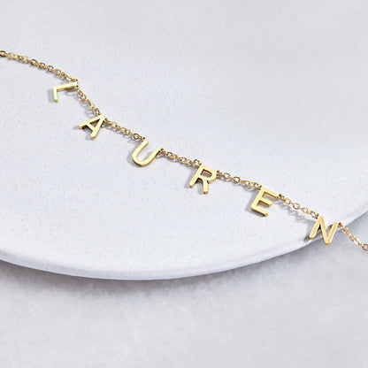 Custom Letter Name Necklace