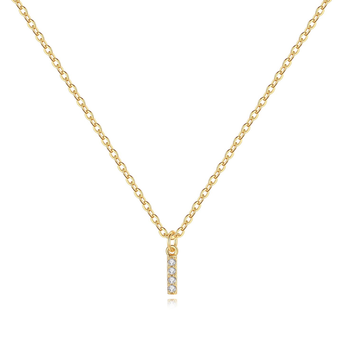 Pavé Uppercase Initial Necklace