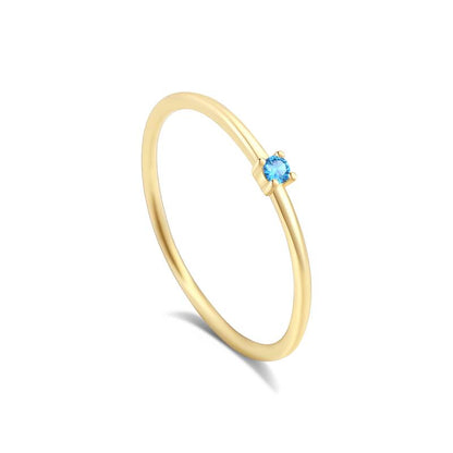 Super Dainty Birthstone Stacking Ring