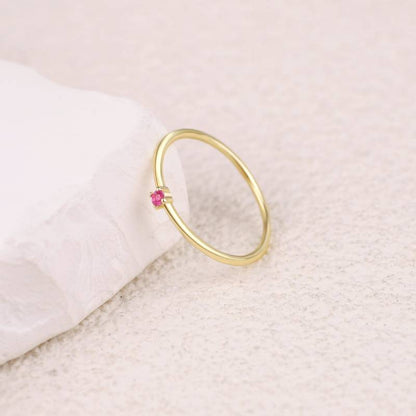 Super Dainty Birthstone Stacking Ring