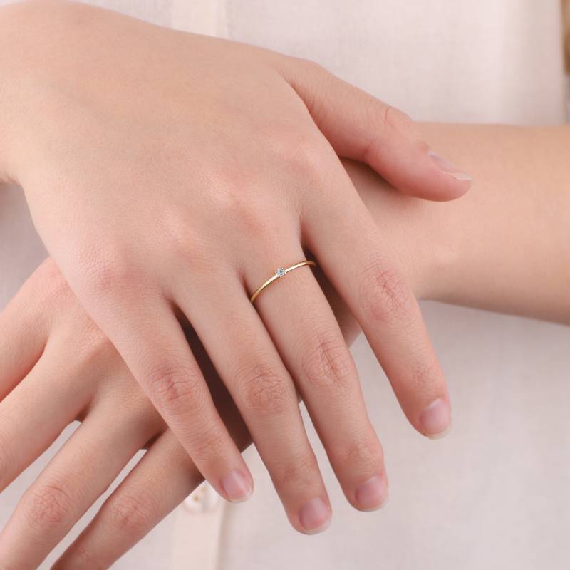 Super Dainty Birthstone Stacking Ring