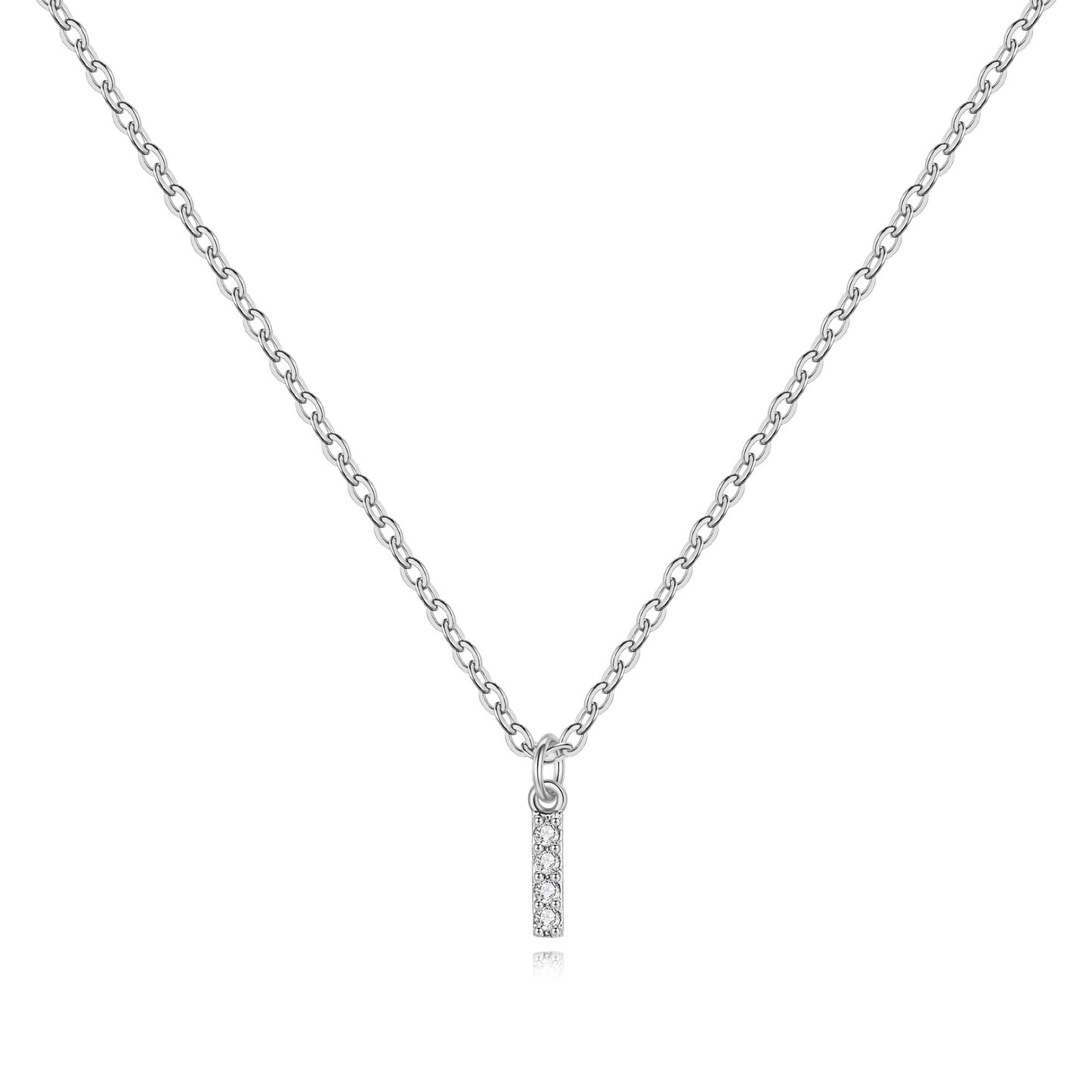 Pavé Uppercase Initial Necklace