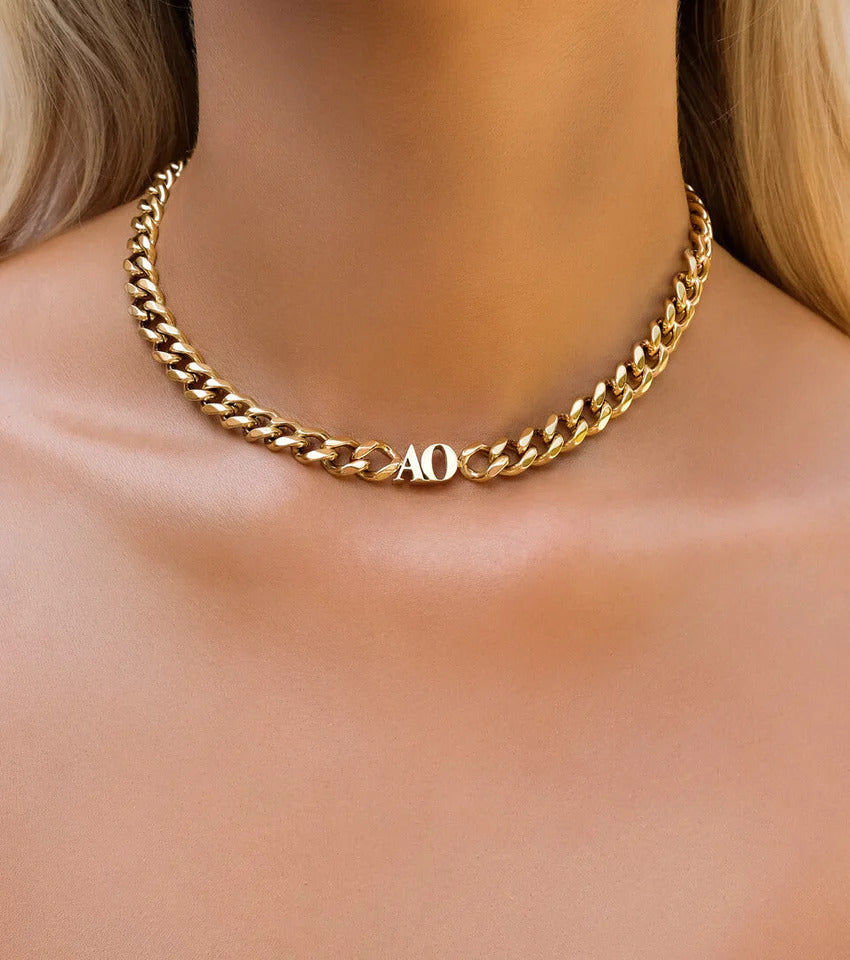 Initial Choker Necklace