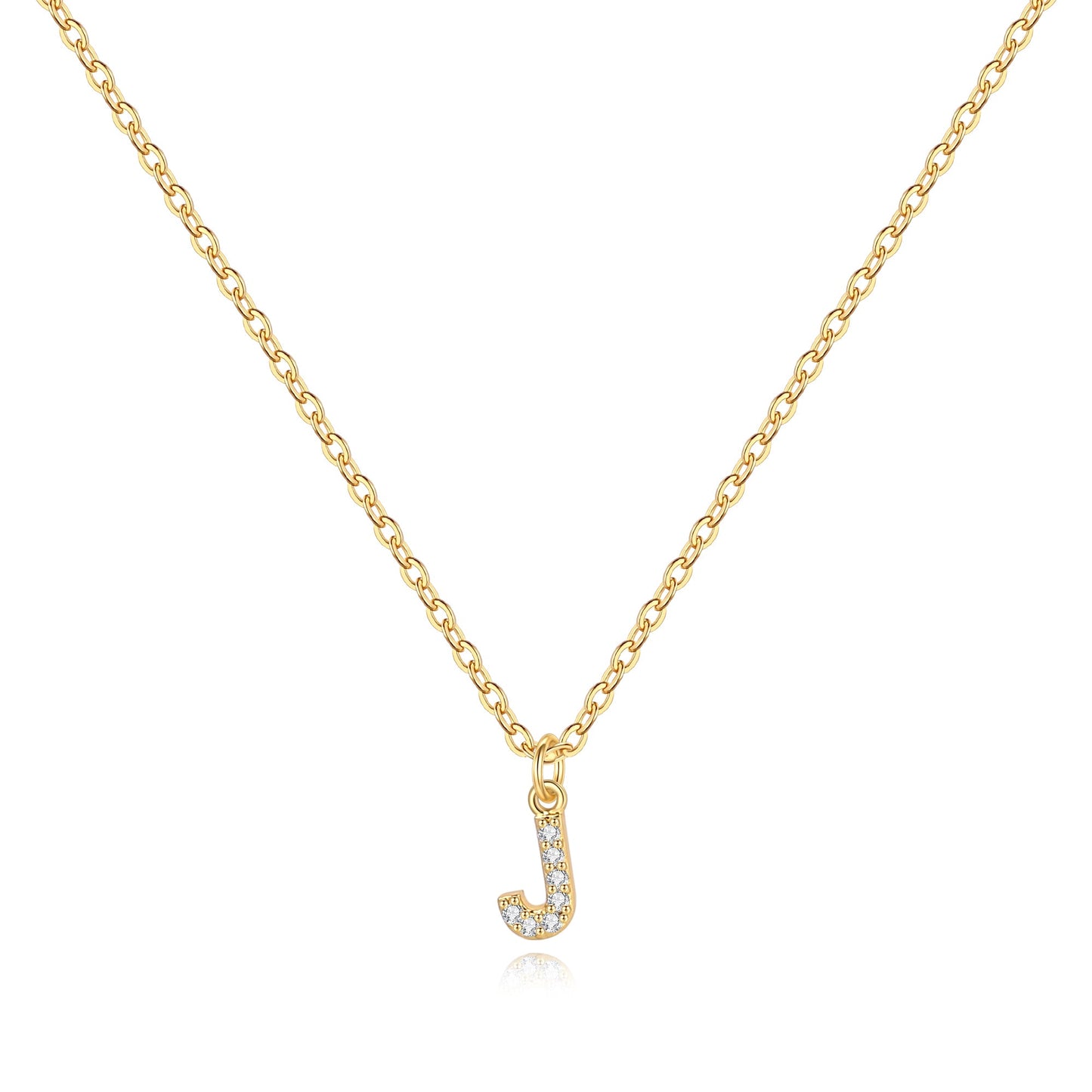 Pavé Uppercase Initial Necklace