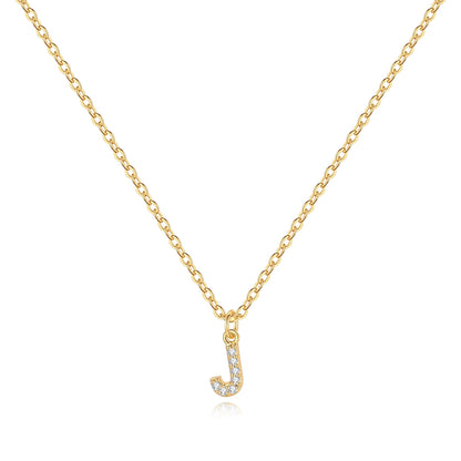 Pavé Uppercase Initial Necklace