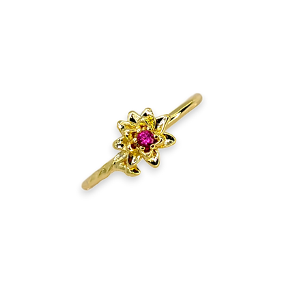 Dainty Gold Birth Flower Ring