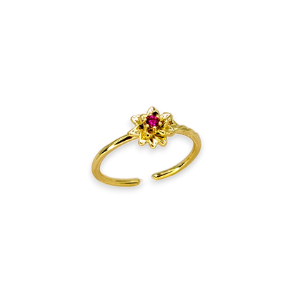 Dainty Gold Birth Flower Ring