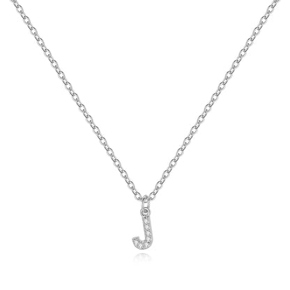 Pavé Uppercase Initial Necklace