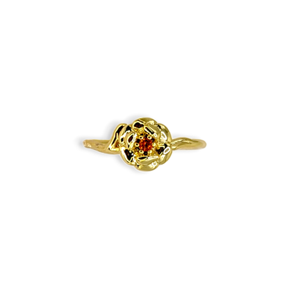 Dainty Gold Birth Flower Ring