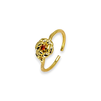 Dainty Gold Birth Flower Ring