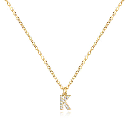 Pavé Uppercase Initial Necklace